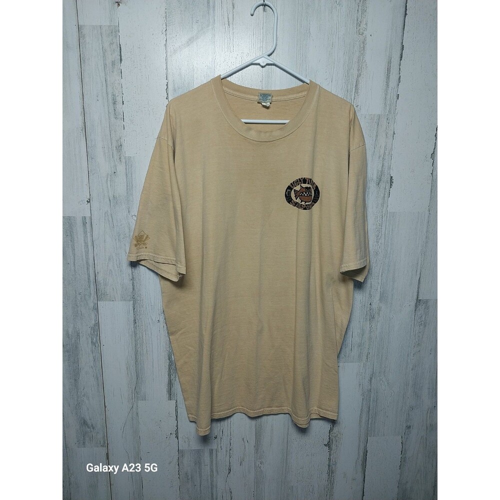 VTG Crazy Shirts Beer Dyed Ugly Tuna Saloon Hawaii Men's Graphic T-Shirt XL